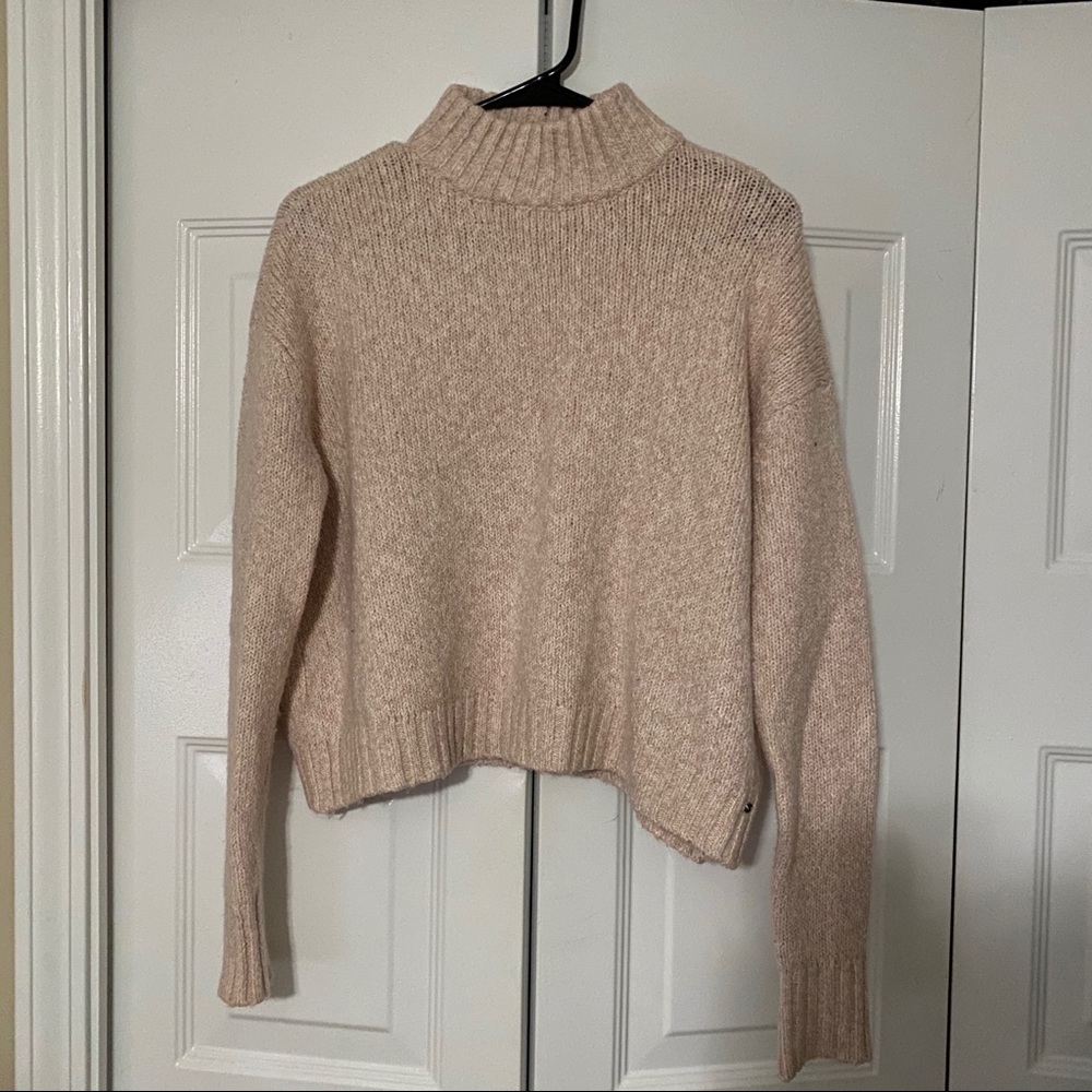 Baby Pink Turtleneck Sweater